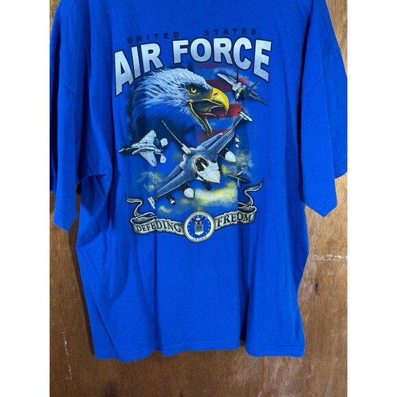 Vintage USAF United States‎ Air Force Defending Freedom Bayside Shirt XXL USA - Picture 8 of 10